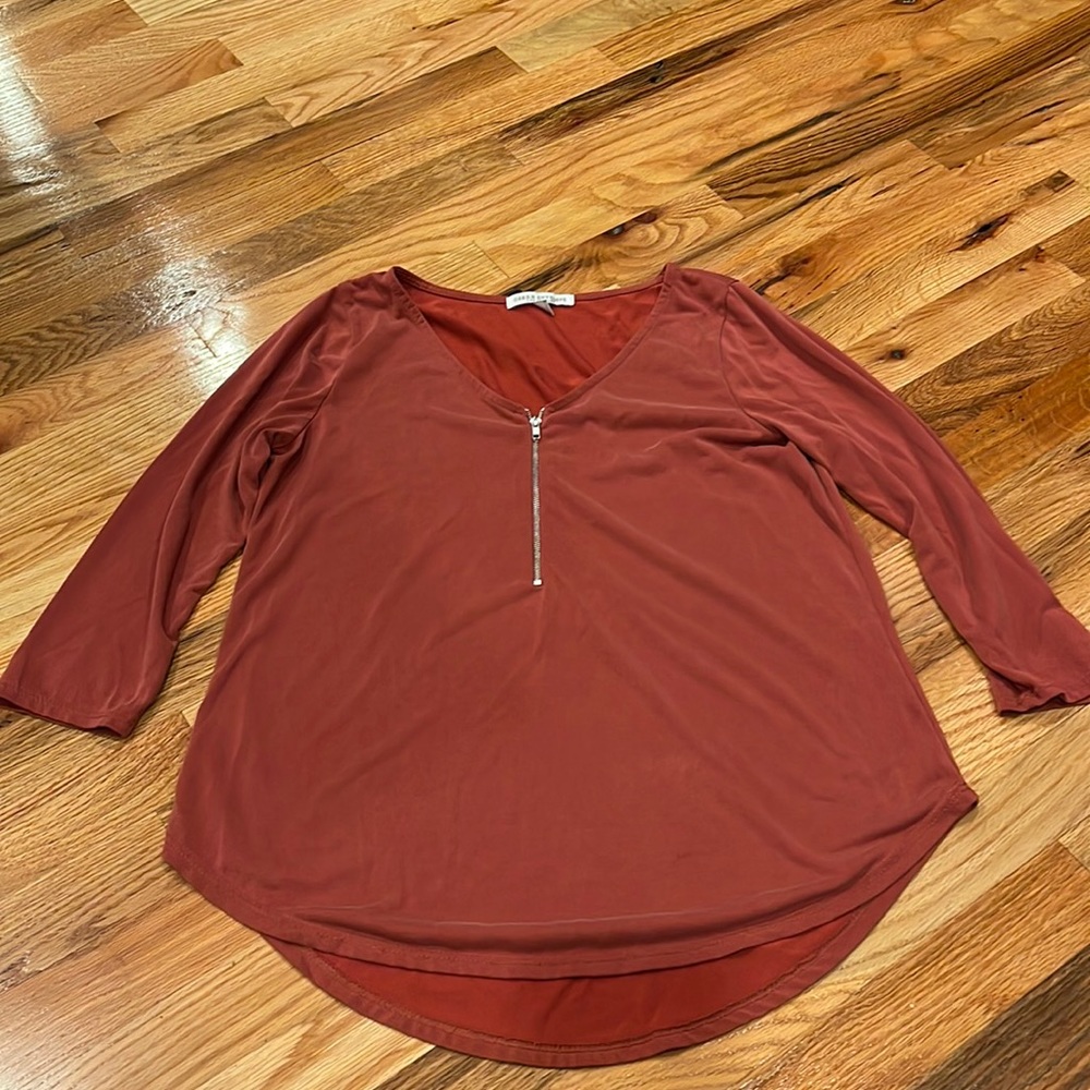 Burnt orange blouse